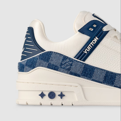 Tênis Casual LV Blue White Suede