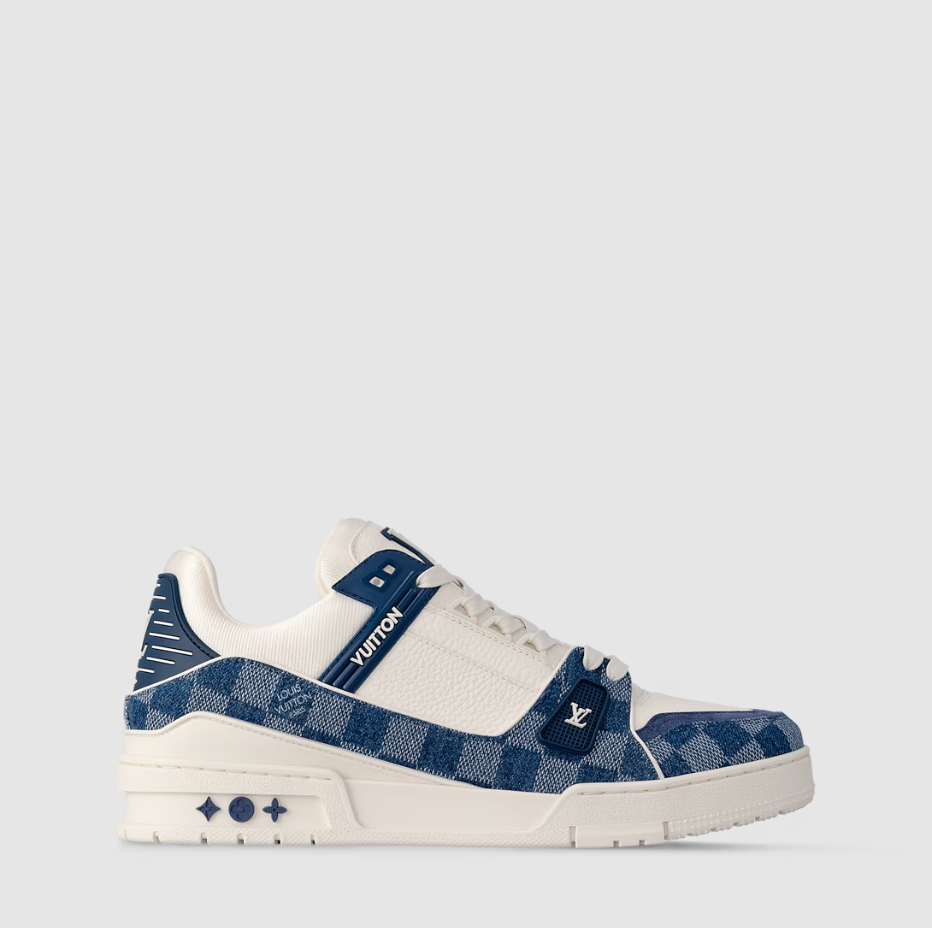 Tênis Casual LV Blue White Suede