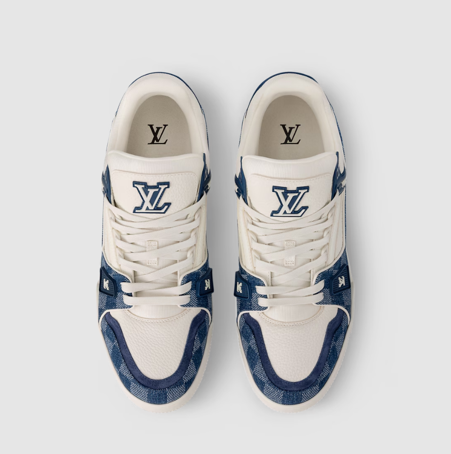 Tênis Casual LV Blue White Suede