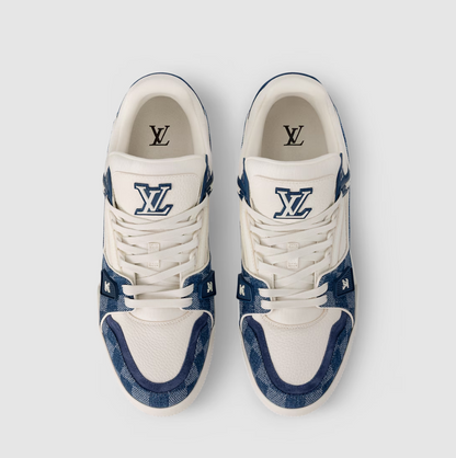 Tênis Casual LV Blue White Suede