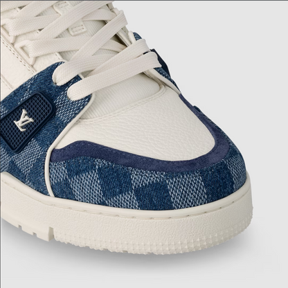 Tênis Casual LV Blue White Suede