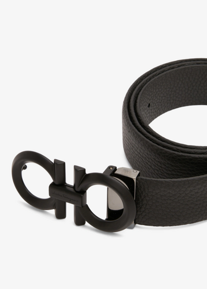 Cinto Ferragamo Gents Black Silver