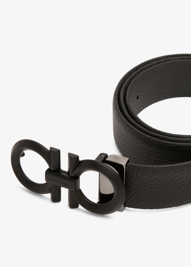 Cinto Ferragamo Gents Black Silver