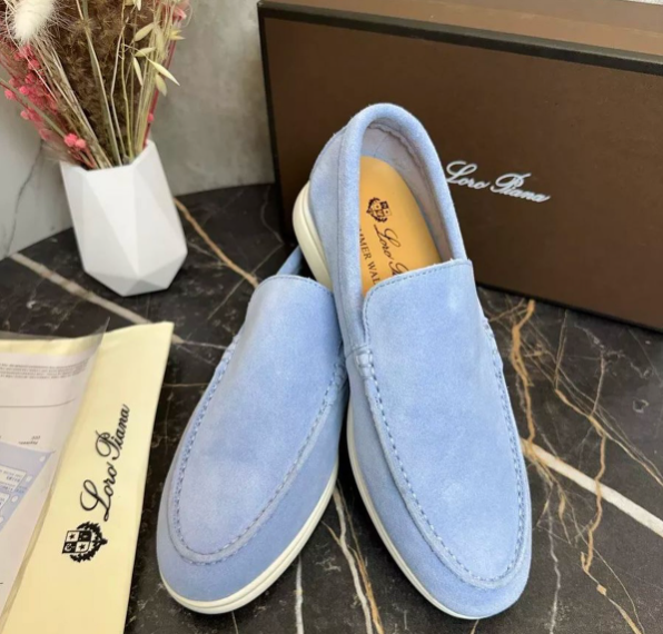 Mocassim Loro Piana Blue