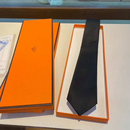 Gravata Hermès Monogram Black