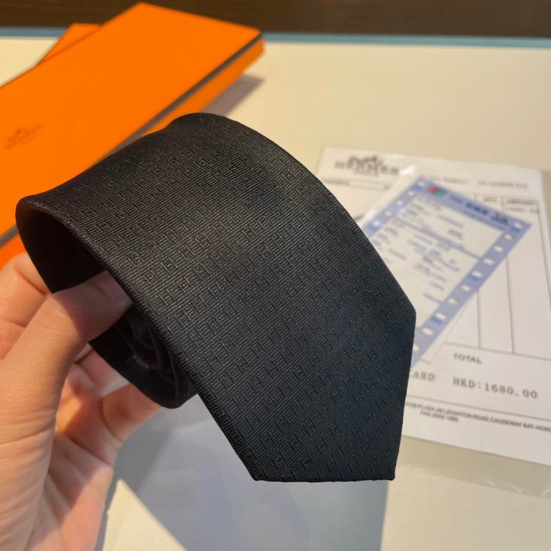 Gravata Hermès Monogram Black
