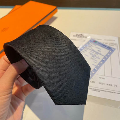 Gravata Hermès Monogram Black