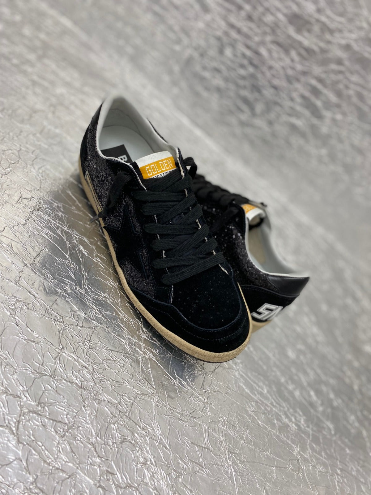 Golden Goose Ball Star Glitter Black