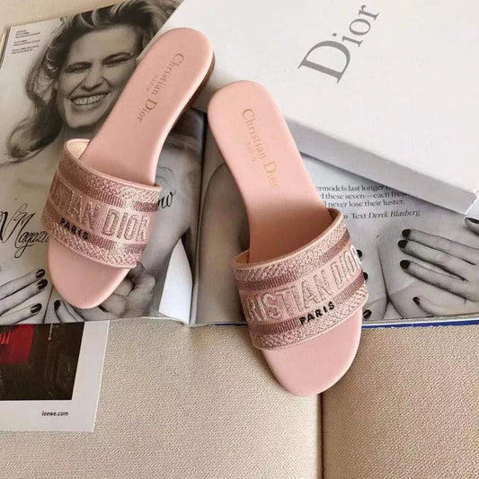 Chinelo Christian Dior Dway Rose Gold