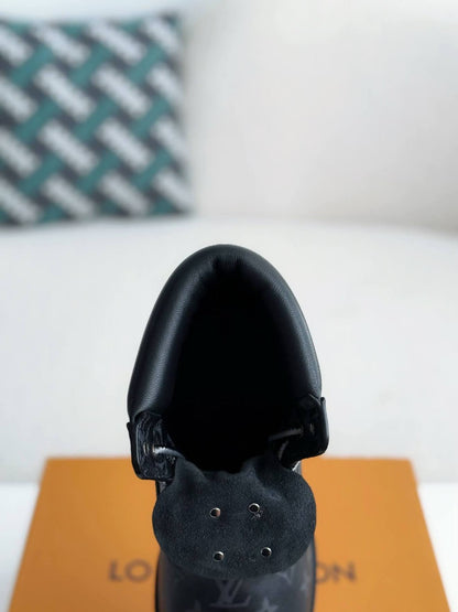 Louis Vuitton LV x Timberland 6-Inch Ankle  All Black Leather Boot