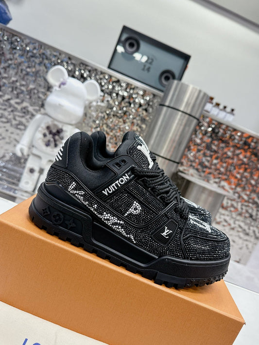 Trainer Maxi Black Crystals