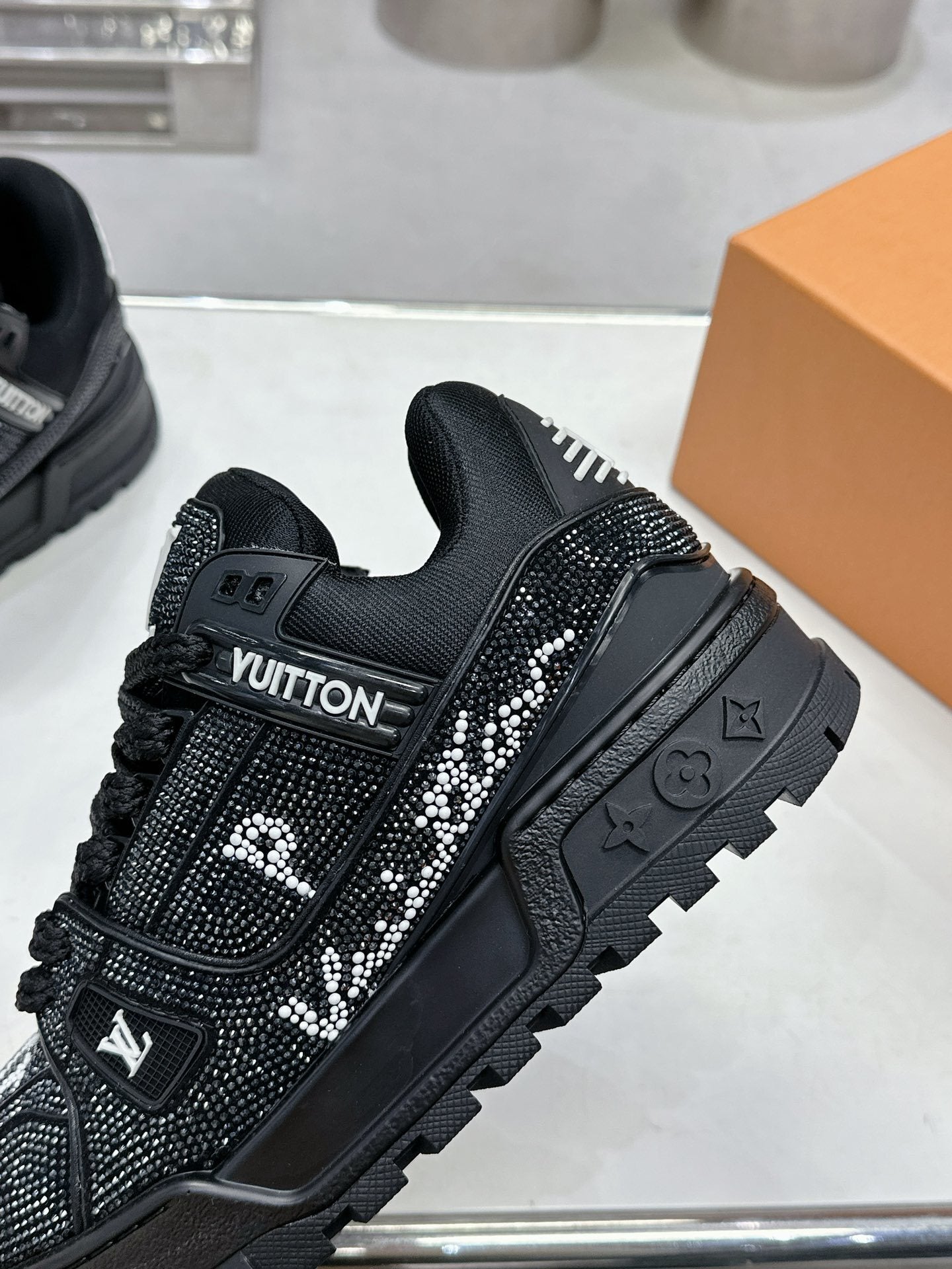 Trainer Maxi Black Crystals