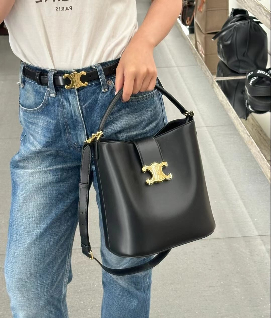 BOLSA CELINE Louise Bucket