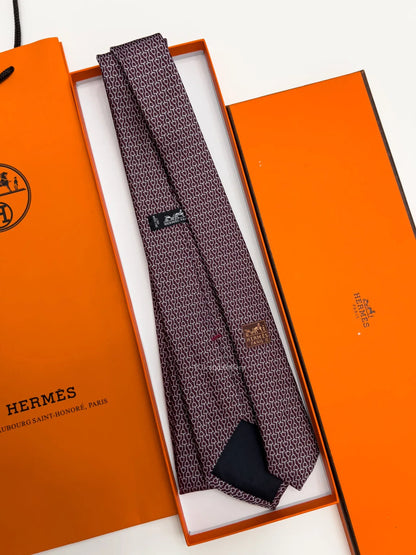 Gravata Hermès Red White