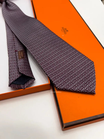 Gravata Hermès Red White