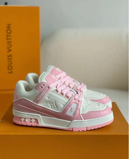 Trainer Monogram Denim White Pink