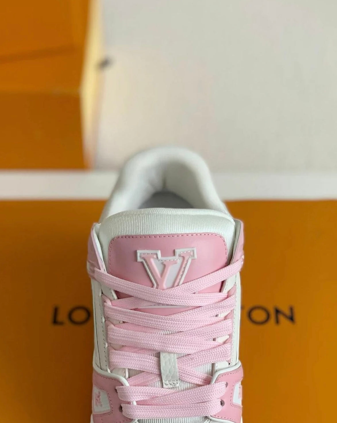 Trainer Monogram Denim White Pink