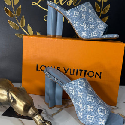 LV Sandália Denin 3D Damier