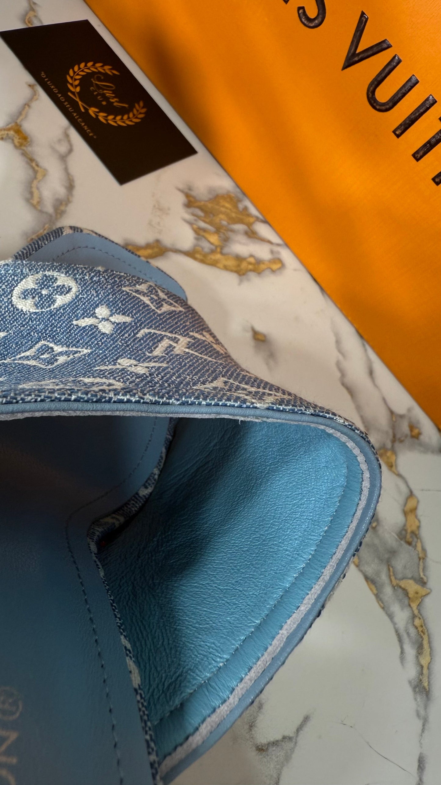 LV Sandália Denin 3D Damier