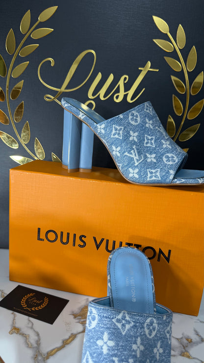 LV Sandália Denin 3D Damier