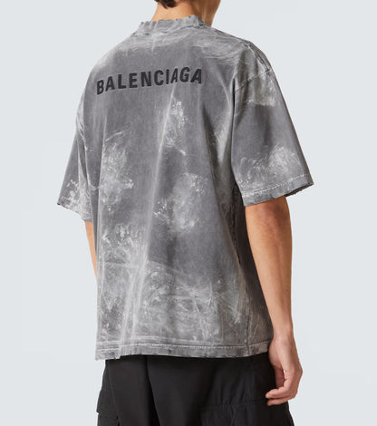Camiseta Balenciaga Logo Grey