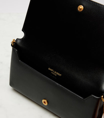 Saint Laurent Cassandre Leather Phone Pouch