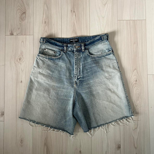Shorts Balenciaga Jeans Desboted(Pronta Entrega) Tamanho XXG