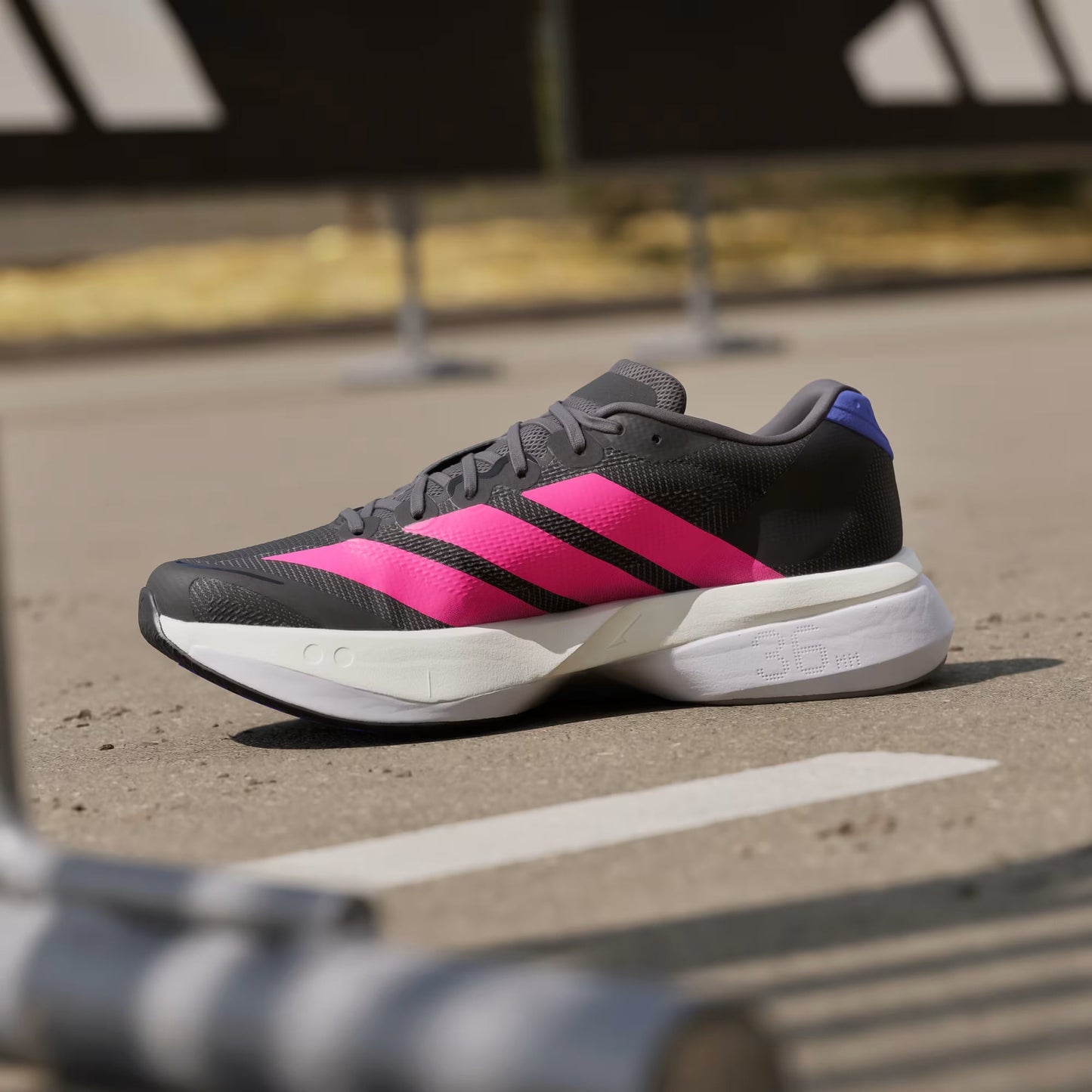 Tênis Adidas Adizero Boston 13 Black / Lucid Pink / Cobalt Blue