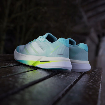 Tênis Adidas Adizero Boston 13 Semi Flash Aqua / Zero Metalic / Lucid Lemon