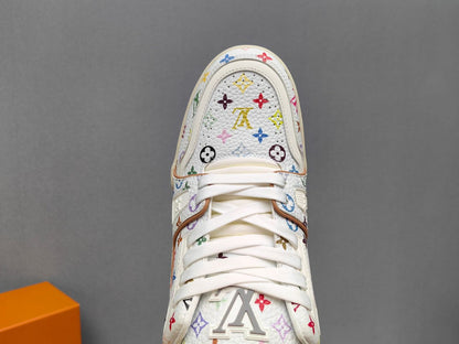 Louis Vuitton LV Trainer Takashi Murakami White