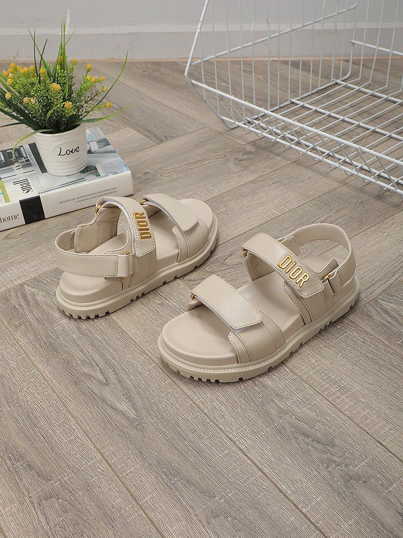 Dioract Sandal Powder Beige Lambskin