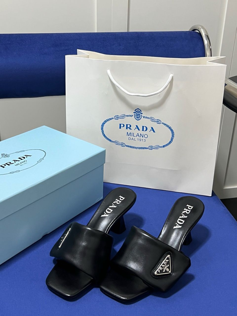 Prada Leather Mule Soft 65mm Black