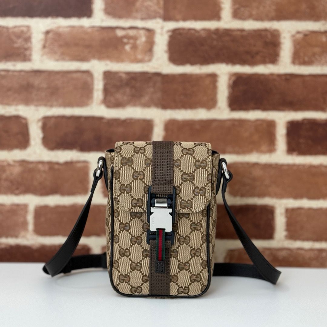Bag Gucci Mini GG Shoulder Bag Beige and Brown