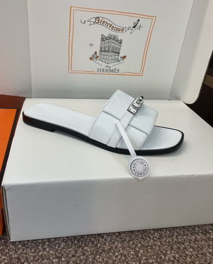 Hermes Gabriel Sandal Noir White