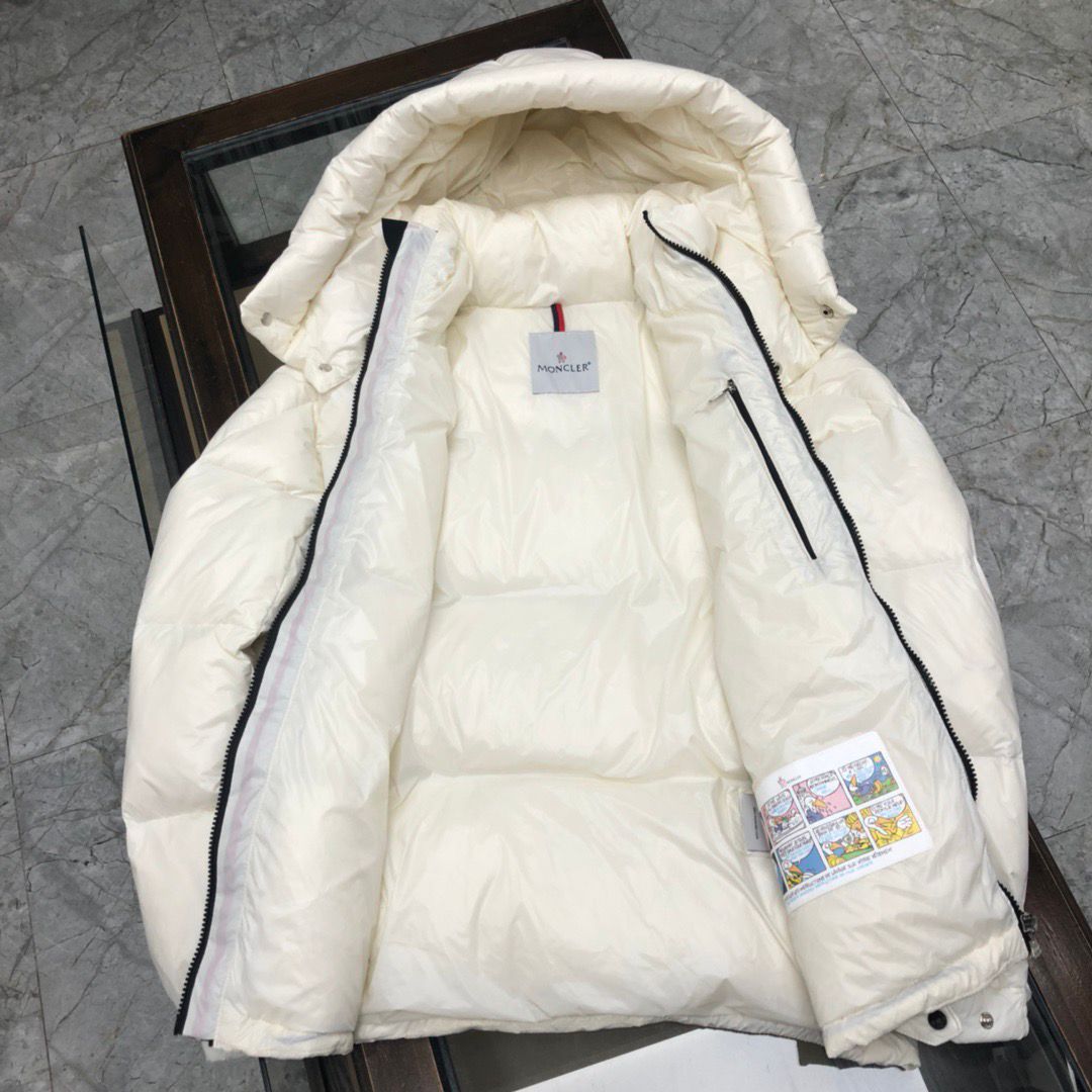 Jaqueta Moncler White Andro Hooded
