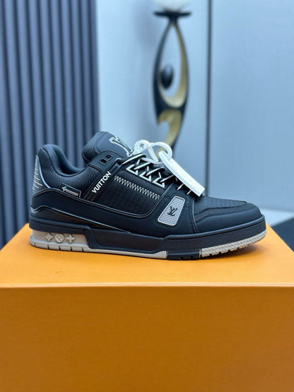 Tenis Louis Vuitton Trainer Low Black Grey