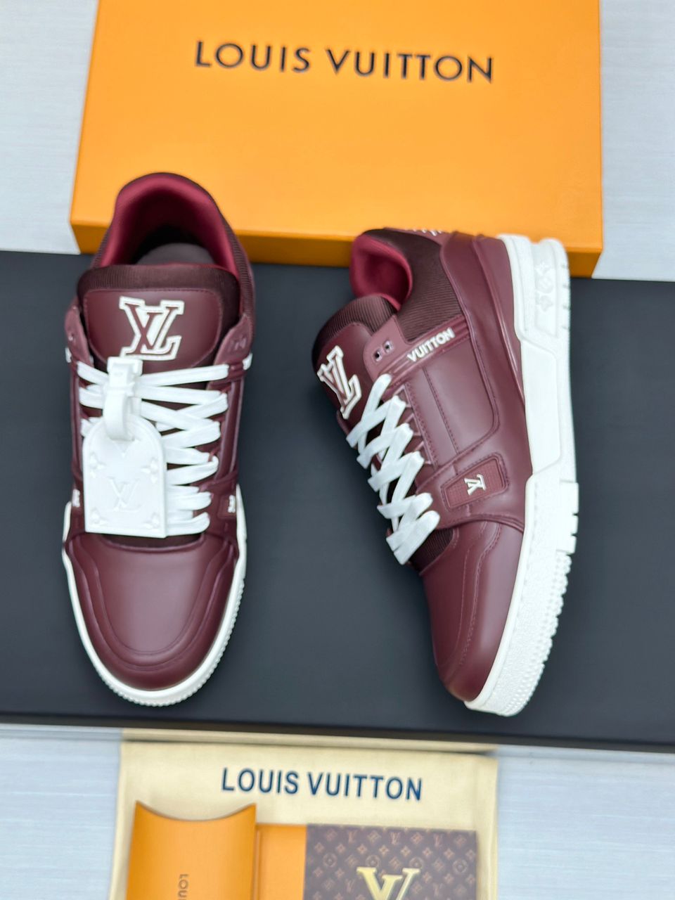 Tenis Louis Vuitton Trainer Low Signature Red