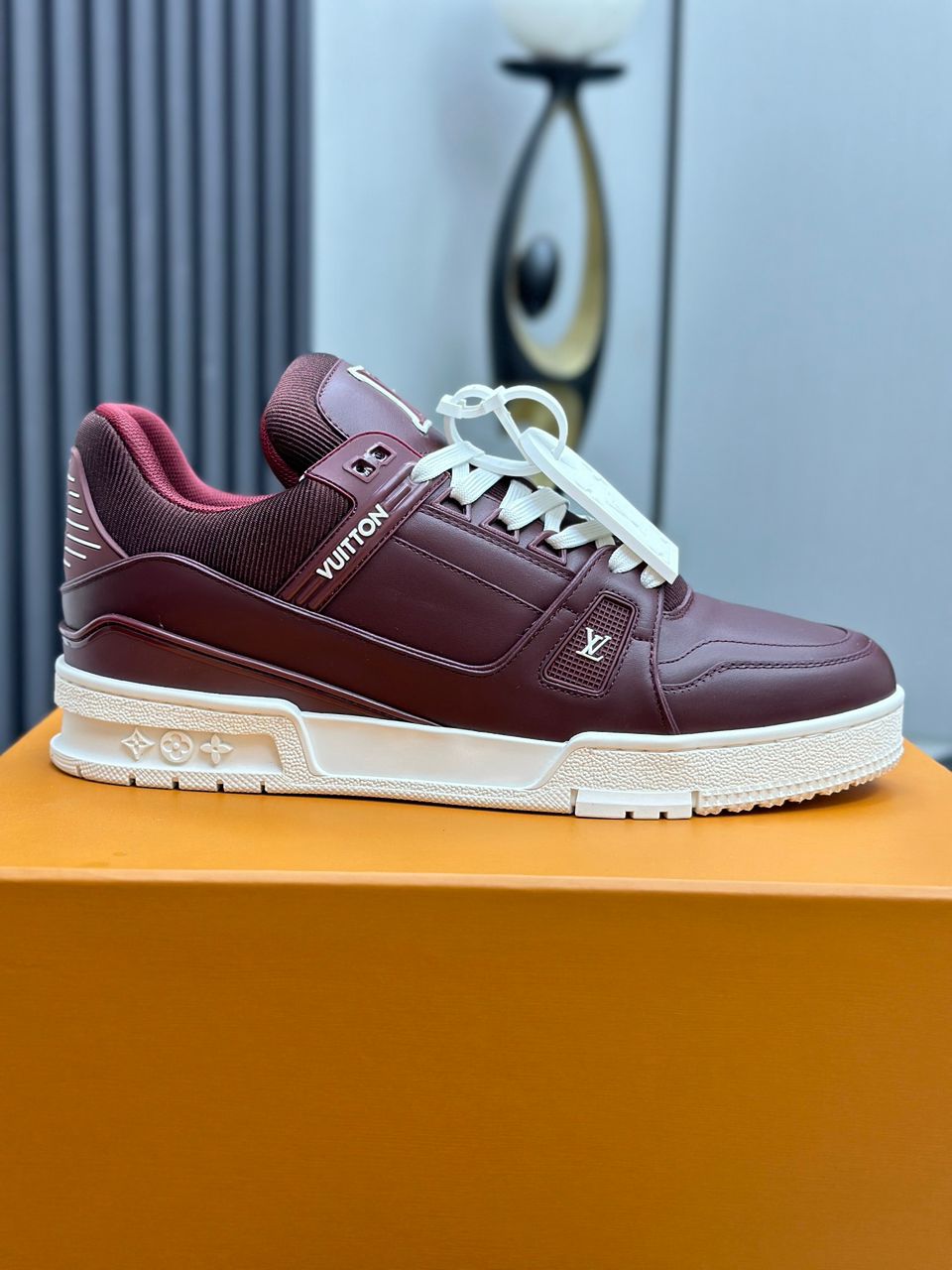 Tenis Louis Vuitton Trainer Low Signature Red