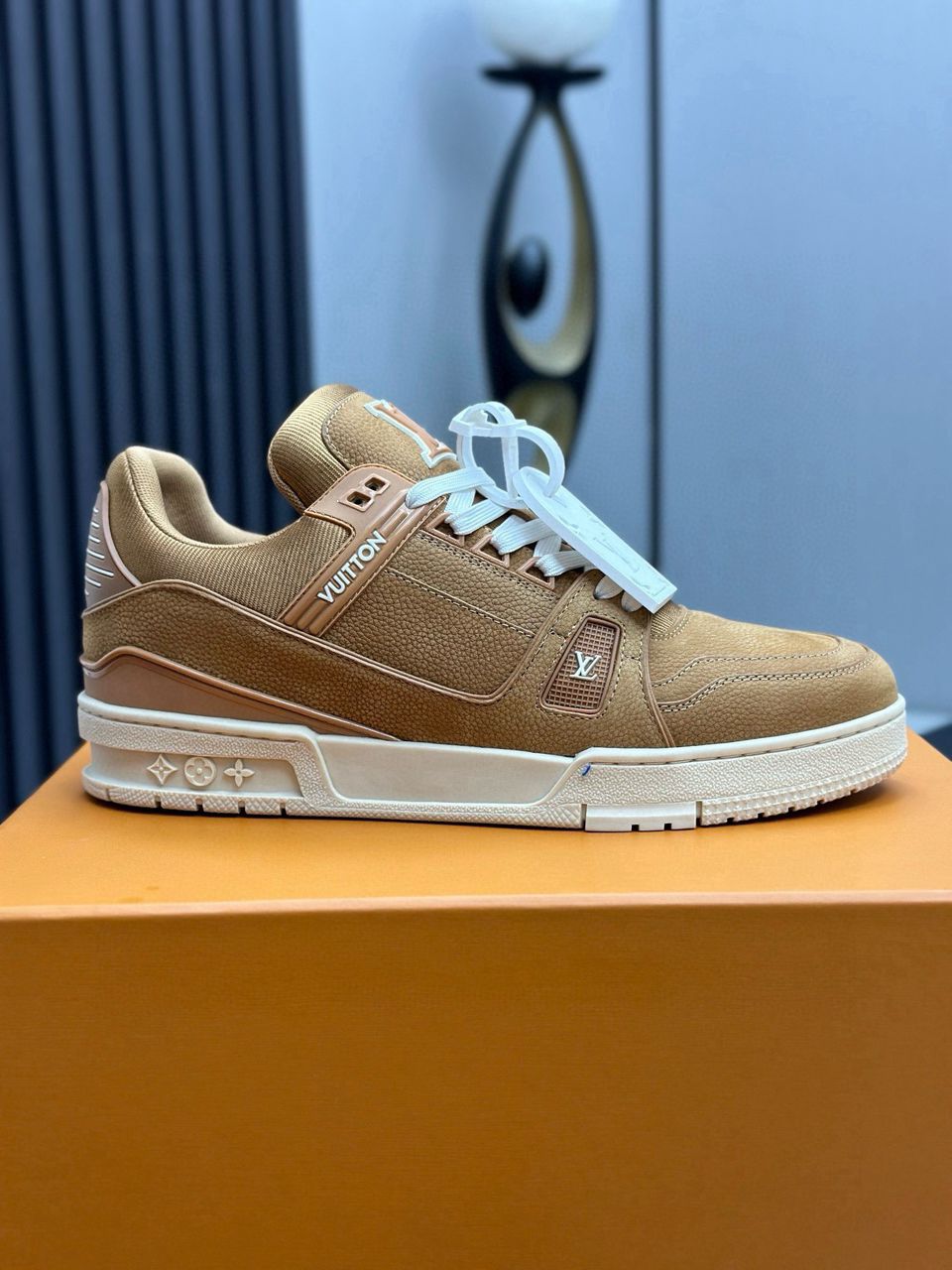 Tenis Louis Vuitton Trainer Low Beige