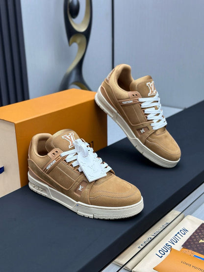 Tenis Louis Vuitton Trainer Low Beige