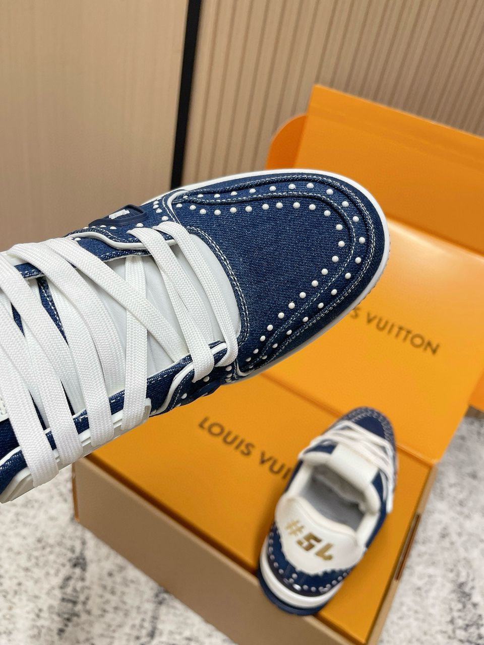 Louis Vuitton LV Trainer Blue Crystals