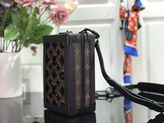 Bag Lv Vertical Soft Trunk Monogram Black