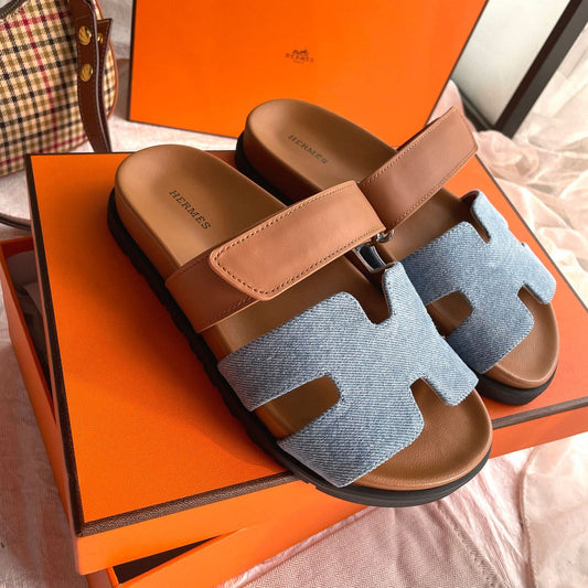 Hermes Chypre Sandal Denim