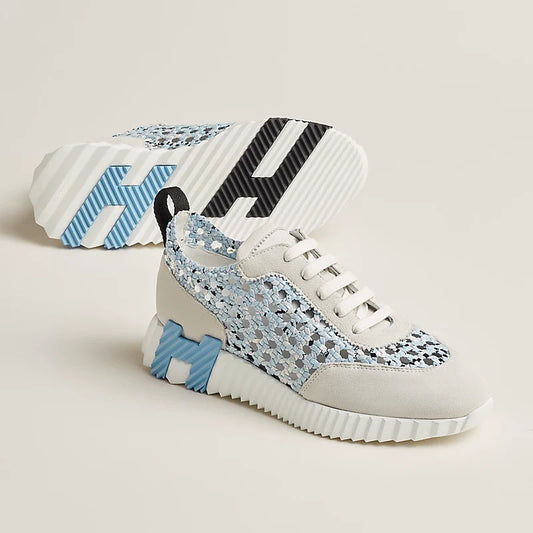 Tenis Hermès Bouncing Furado Blue
