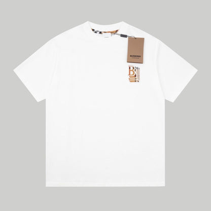 Camiseta Burberry White Logo Beige