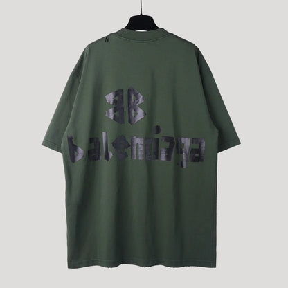 Camiseta Balenciaga Two Logo Green BB