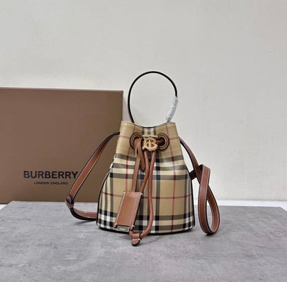 Burberry Small TB Bucket Vintage Check Handbag