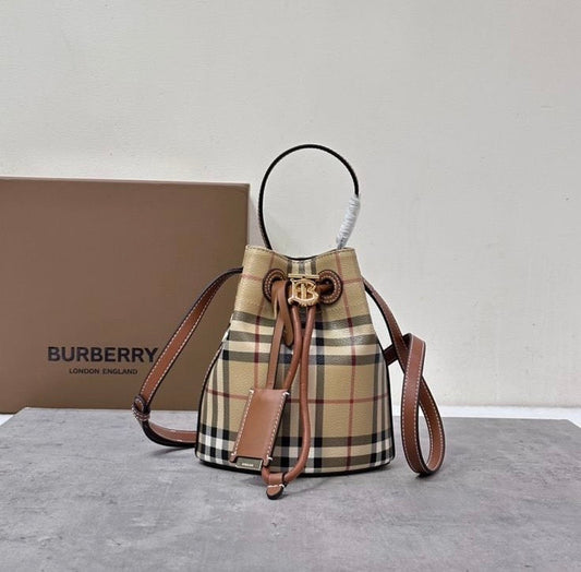 Burberry Small TB Bucket Vintage Check Handbag