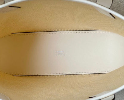 Bolsa Hermès Cabas H Biais 27 White Yellow