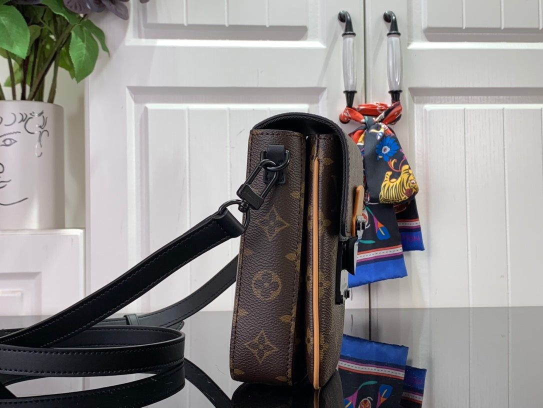 Bag S-lock Vertical Wearable Wallet Monogram Brown